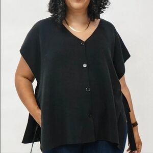 Andree By Unit Sylvia Tied Up Sweater Vest Size M/L Black